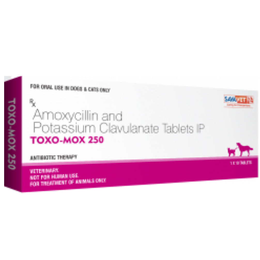 Savavet Toxo Mox (Amoxycillin) Tablets for Dogs & Cats — side view