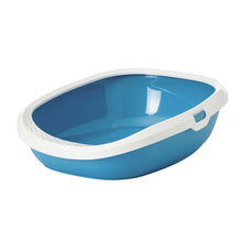 Savic Gizmo Litter Tray With Rim For Cats Twilight Blue