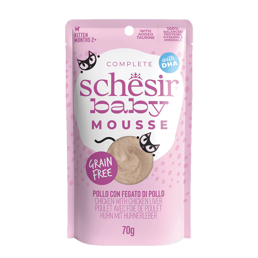 Schesir Baby Chicken And Liver Mousse Cat Wet Food