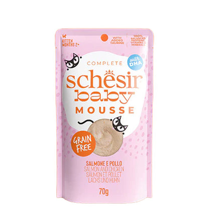 Schesir Baby Salmon And Chicken Mousse Kitten Cat Wet Food