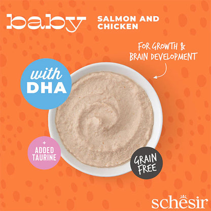Schesir Baby Salmon and Chicken Mousse Kitten Cat Wet Food — back view