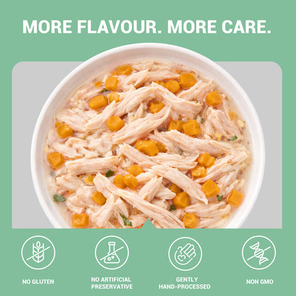 Schesir Chicken & Rice with Pumpkin in Jelly Dog Wet Food — back view