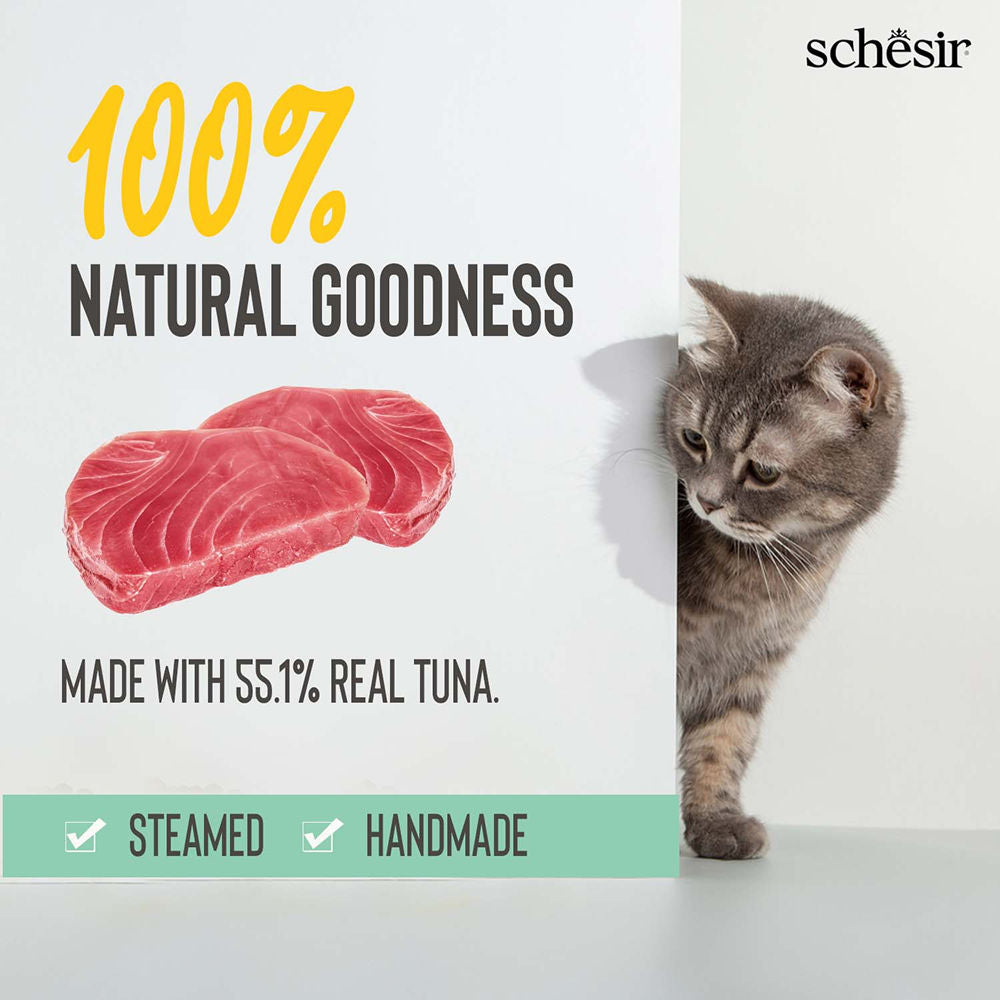 Schesir Tuna in Jelly Adult Cat Wet Food — back view