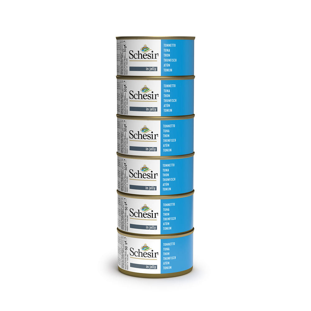 Schesir Tuna Whole Meat & Rice in Jelly Adult Cat Wet Food — side view