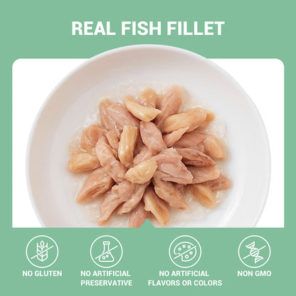 Schesir Tuna Whole Meat Salmon Rice in Jelly Adult Cat Wet Food — side view