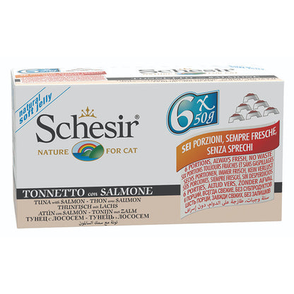 schesir-tuna-whole-meat-salmon-rice-in-jelly-adult-cat-wet-food 12x50g