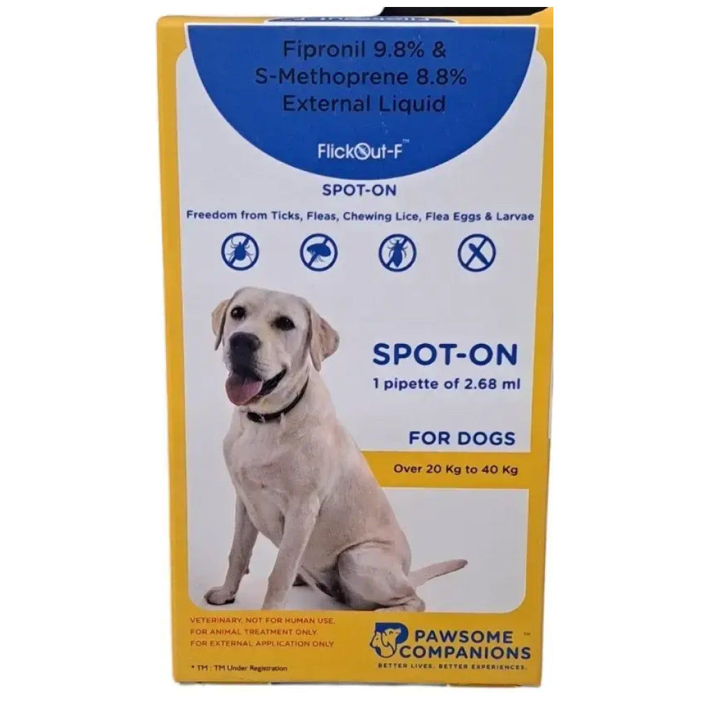 Scientific Remedies Flickout F Spot On For Large Dogs Of 20 To 40Kg