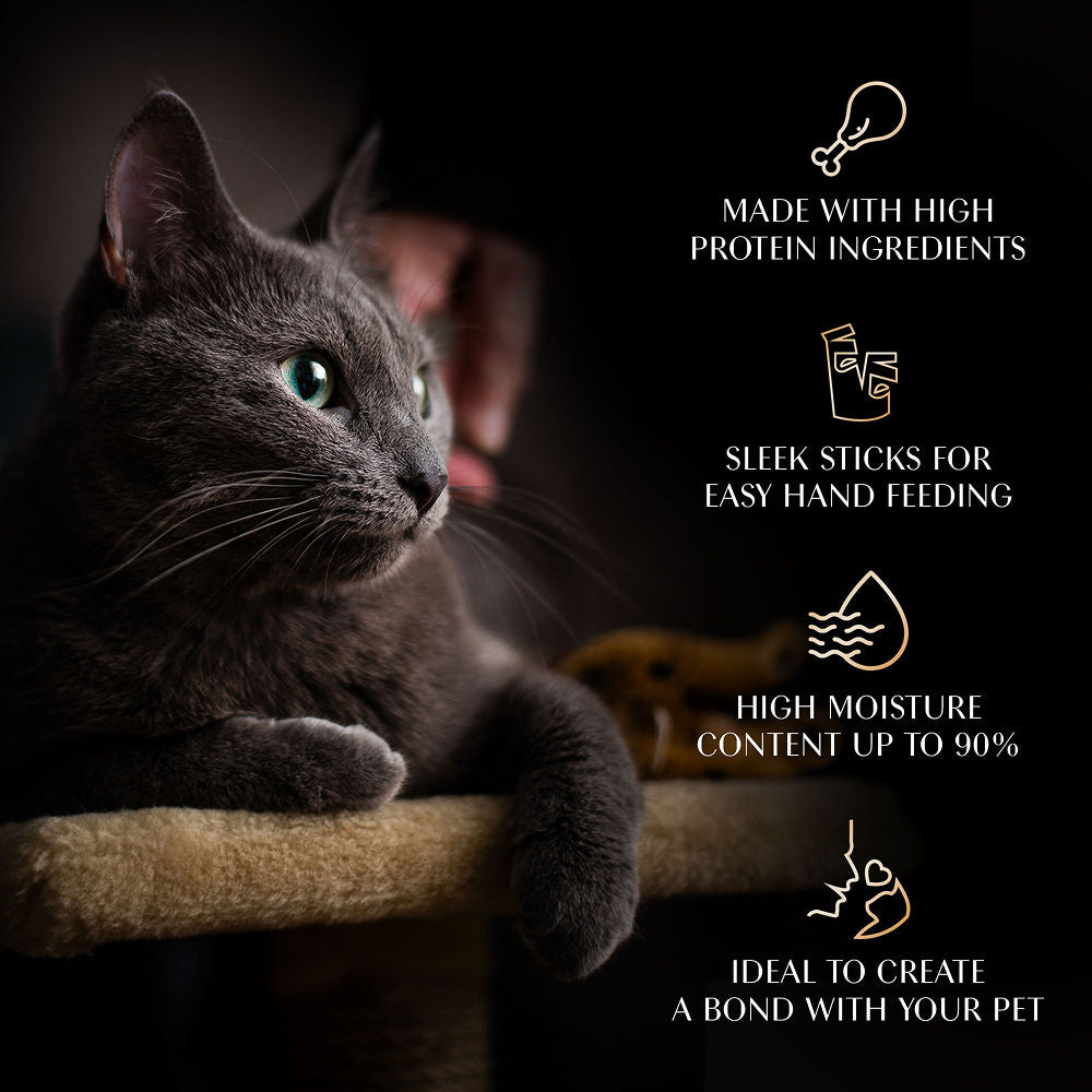 Sheba Chicken & Chicken Whitefish Sasami Selection Melty Premium Cat Treats — side view