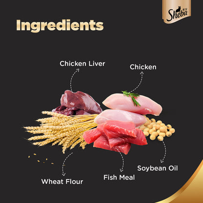 Sheba Chicken Loaf Rich Premium Adult Fine Cat Wet Food — in use