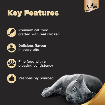 Sheba Chicken Loaf Rich Premium Kitten 2 12 Months Fine Cat Wet Food Bgb - Image 3