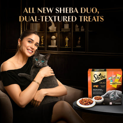 Sheba Duo Tuna & Chicken, Salmon & Tuna, Chicken & Salmon Crunchy Adult Cat Treats — side view
