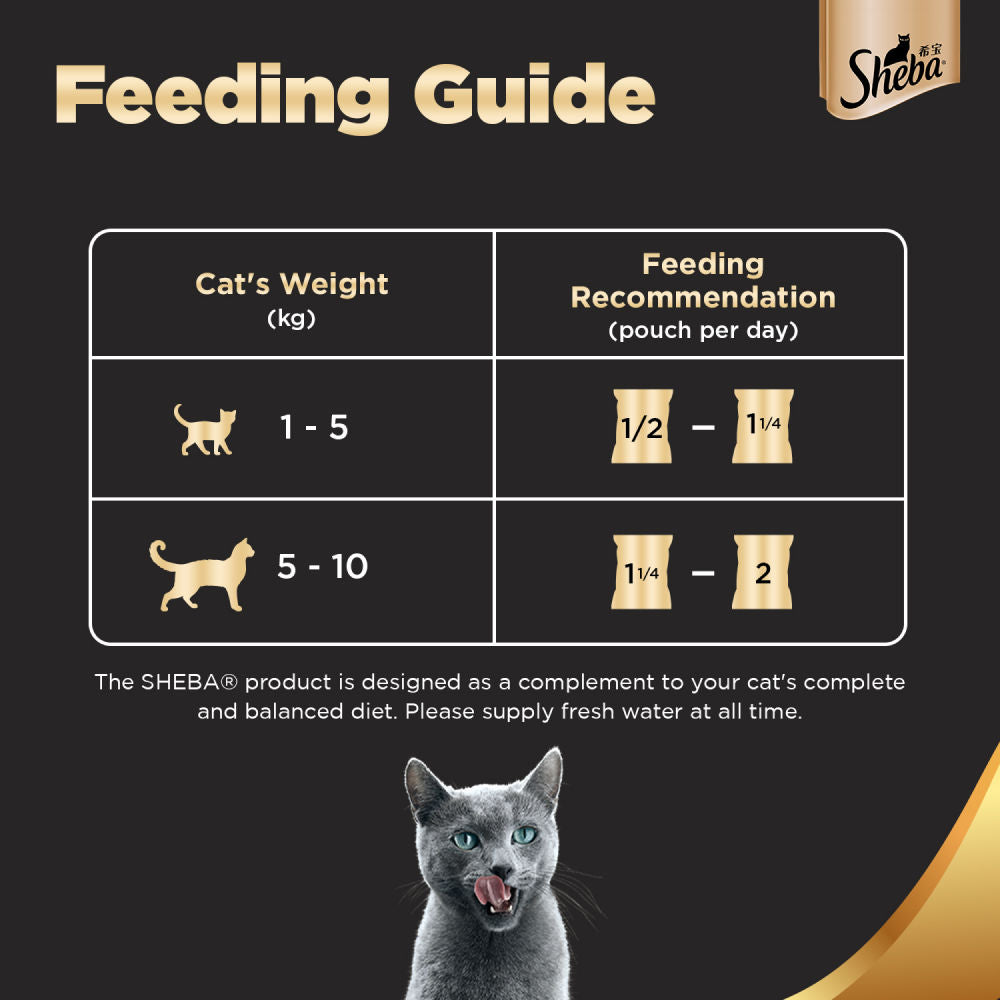 Sheba Fish with Sasami Premium Cat Wet Food — back view