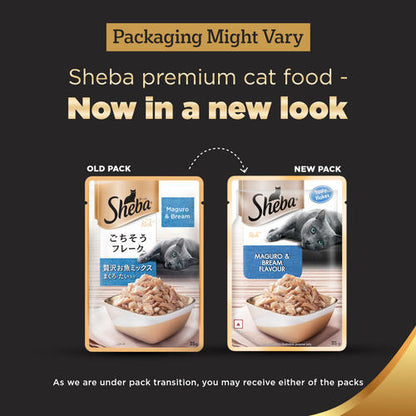 Sheba Maguro & Bream Fish Mix Premium Cat Wet Food — back view