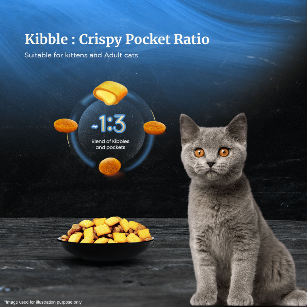 Sheba Salmon Flavour Irresistible All Life Stages Cat Dry Food — back view