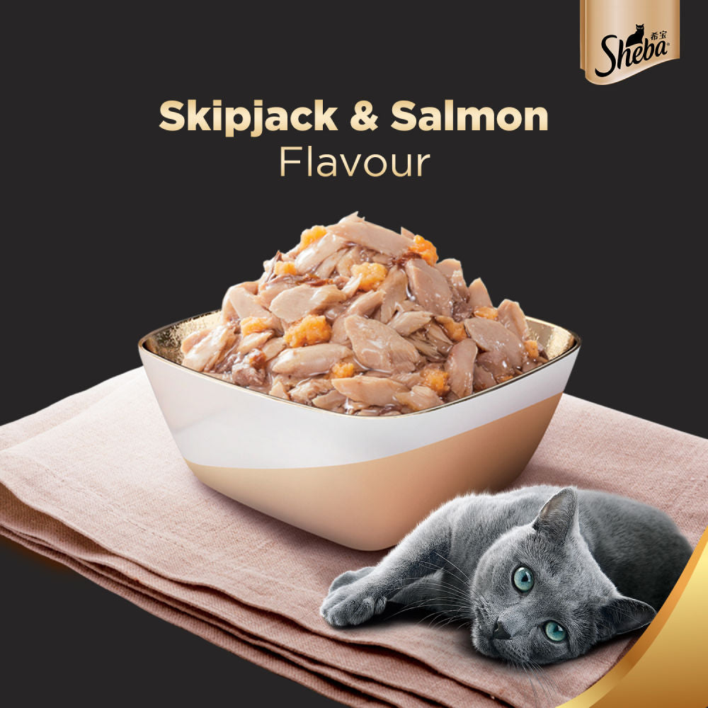 Sheba Skipjack Salmon Fish Mix Cat Wet Food Bgb - Image 3
