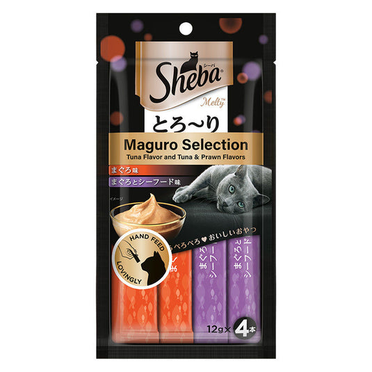 Sheba Tuna Flavor And Tuna Prawn Melty Premium Cat Treat