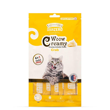 Signature Grain Zero 5 Flavor Lickable Creamy Treats for Cats — side view
