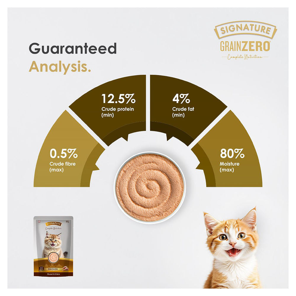 Signature Grain Zero Chicken Mousse Kitten Cat Wet Food — detail shot