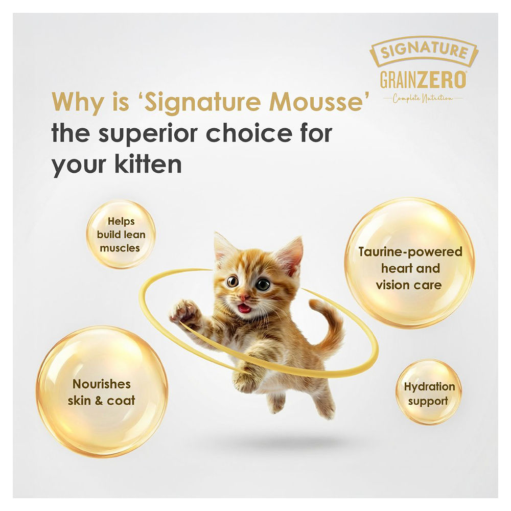 Signature Grain Zero Chicken Mousse Kitten Cat Wet Food — in use