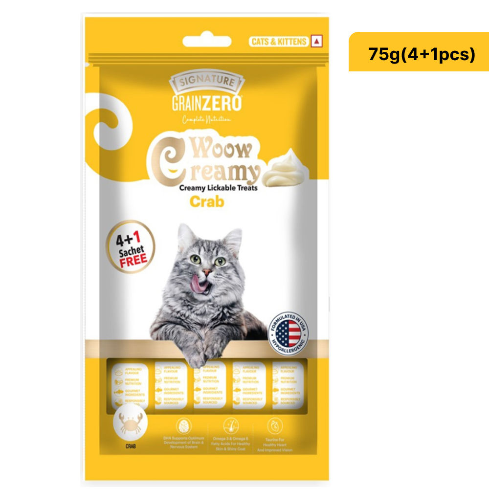 Signature Grain Zero Crab Lickable Creamy Treats Crab For Cats