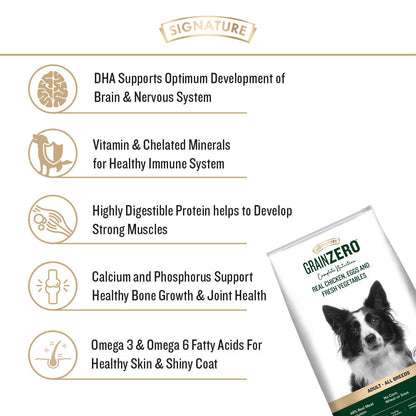 Signature Grain Zero Real Chicken Egg And Vegetables Mother And Puppy Starter Dog Dry Food Copy - Image 3