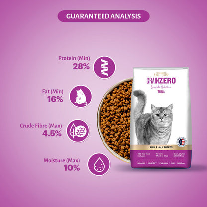 Signature Grain Zero Tuna Adult Cat Dry Food For All Breed — back view