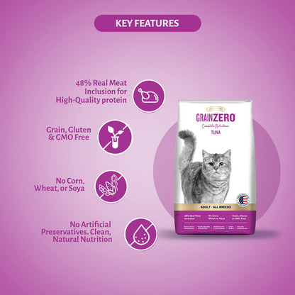 Signature Grain Zero Tuna Adult Cat Dry Food For All Breed — detail shot