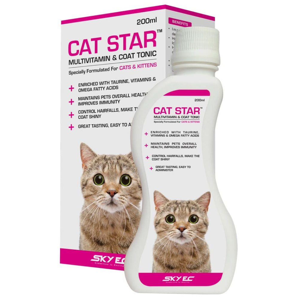 Skyec Cat Star Syrup Multivitamin for Cats — detail shot