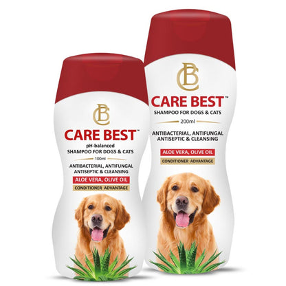 Skyec Carebest Antibacterial Antifungal Shampoo for Dogs & Cats — side view