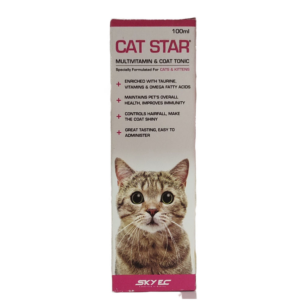 Skyec Cat Star Syrup Multivitamin for Cats — back view
