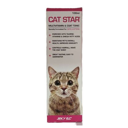 Skyec Cat Star Syrup Multivitamin for Cats — back view