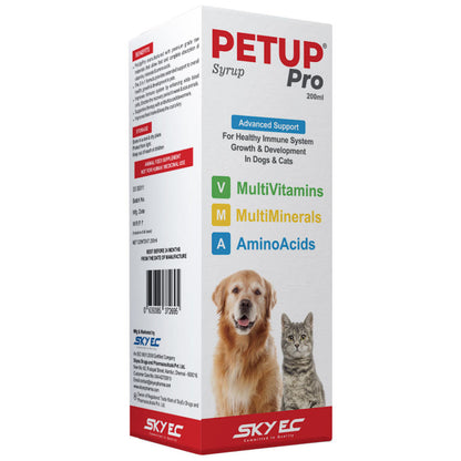 Skyec Petup Syrup Multi Vitamin Supplement for Dogs and Cats — side view