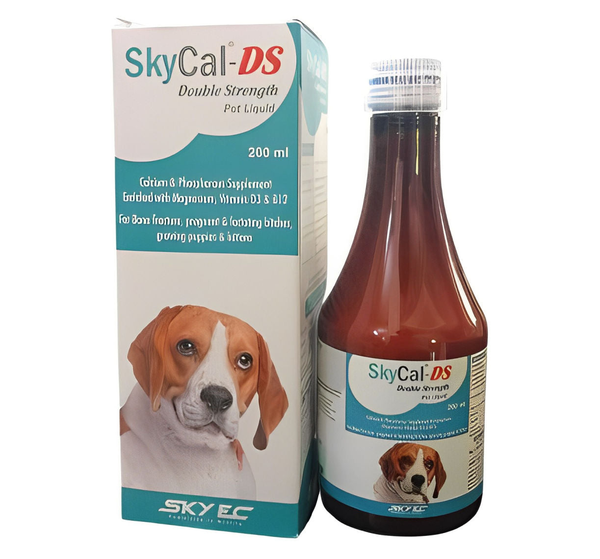 Skyec Sky Cal Pet DS Calcium Supplement for Dogs and Cats — side view