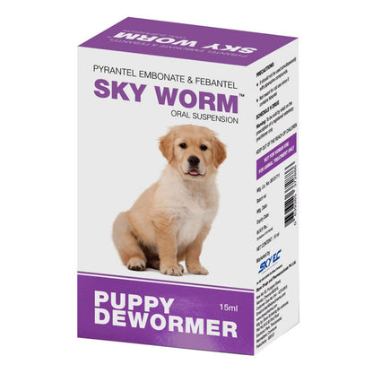 Skyec SkyWorm Puppy Deworming Suspension 15ml — side view