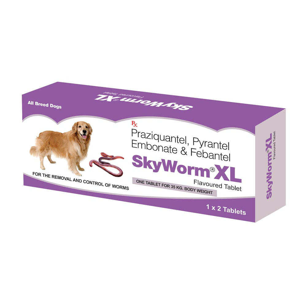 Skyec Skyworm XL Dog Deworming Tablet — side view