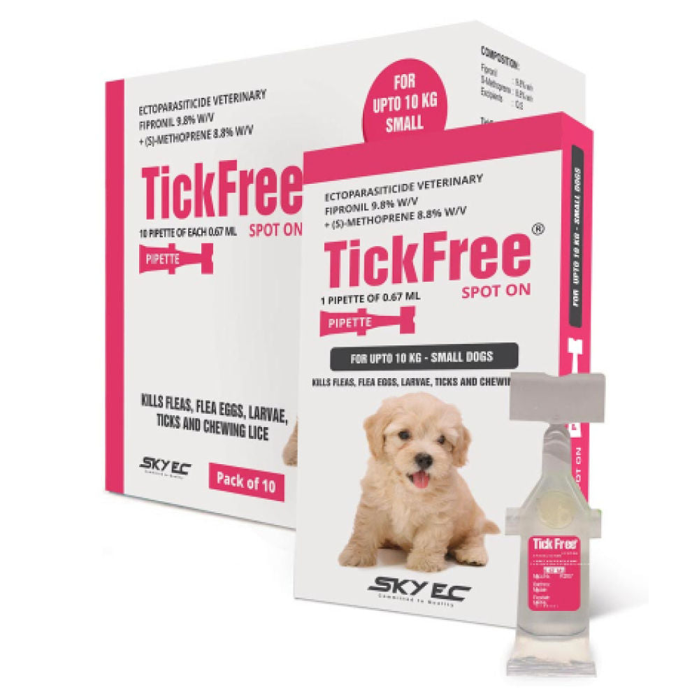 Skyec Tick Free (Fipronil) Tick and Flea Control Spot On for Dogs — side view