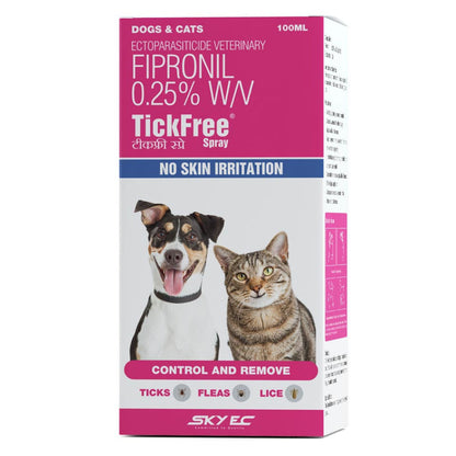 Skyec Tick Free (Fipronil) Tick and Flea Control Spray for Dogs & Cats — side view