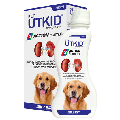 Skyec UTKID Kidney Support Supplement for Dogs and Cats — side view