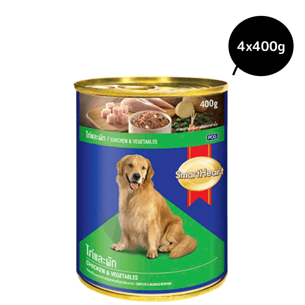 SmartHeart Chicken With Vegetables Adult Canned Wet Dog Food — side view