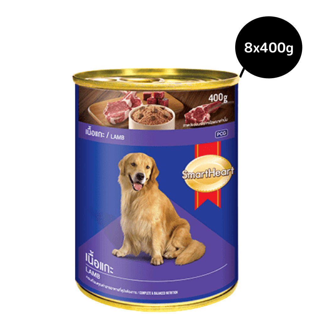 SmartHeart Lamb Adult Canned Wet Dog Food — back view