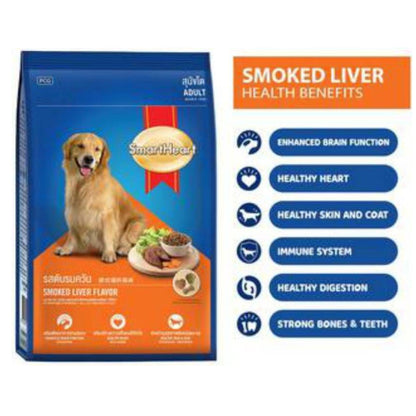 SmartHeart Smoked Liver Adult Dog Dry Food — side view