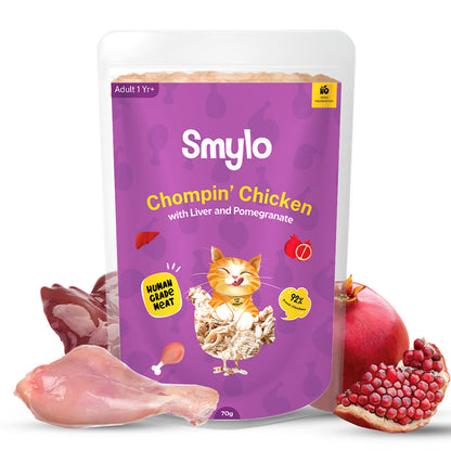 Smylo Chicken Liver And Pomergranate Fresh And No Preservative Adult Cat Wet Food