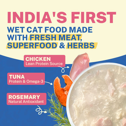 Smylo Chicken Tuna And Rosemary Fresh And No Preservative Adult Cat Wet Food - Image 2
