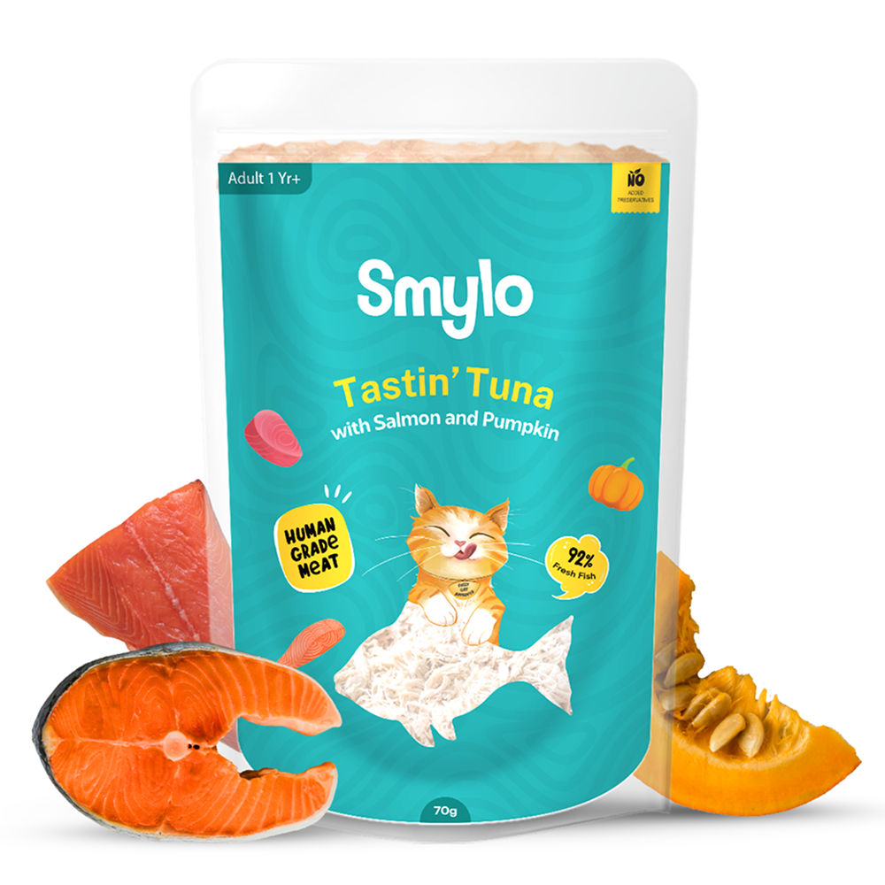 Smylo Tuna Salmon Pumpkin Fresh And No Preservative Adult Cat Wet Food