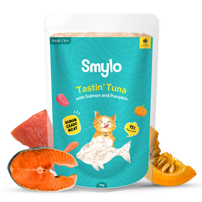 Smylo Tuna Salmon Pumpkin Fresh And No Preservative Adult Cat Wet Food