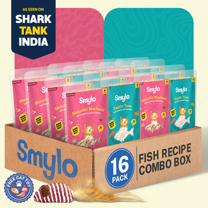 Smylo Fish Combo Pack, Tuna & Mackerel, Adult Cat Wet Food