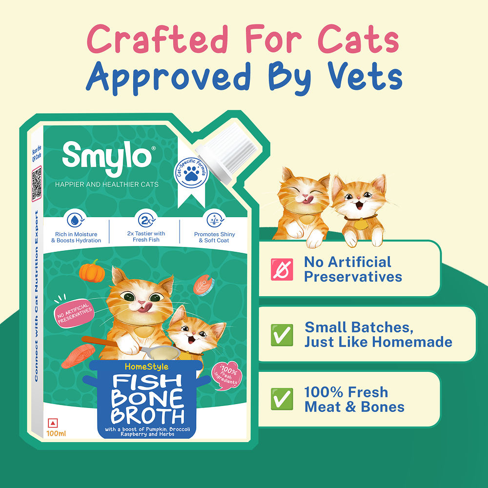 Smylo Hydration Rich Fish With Pumpkin Broccoli And Raspberry Bone Broth For Cats - Image 4