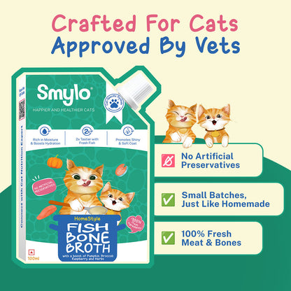 Smylo Hydration Rich Fish With Pumpkin Broccoli And Raspberry Bone Broth For Cats - Image 4