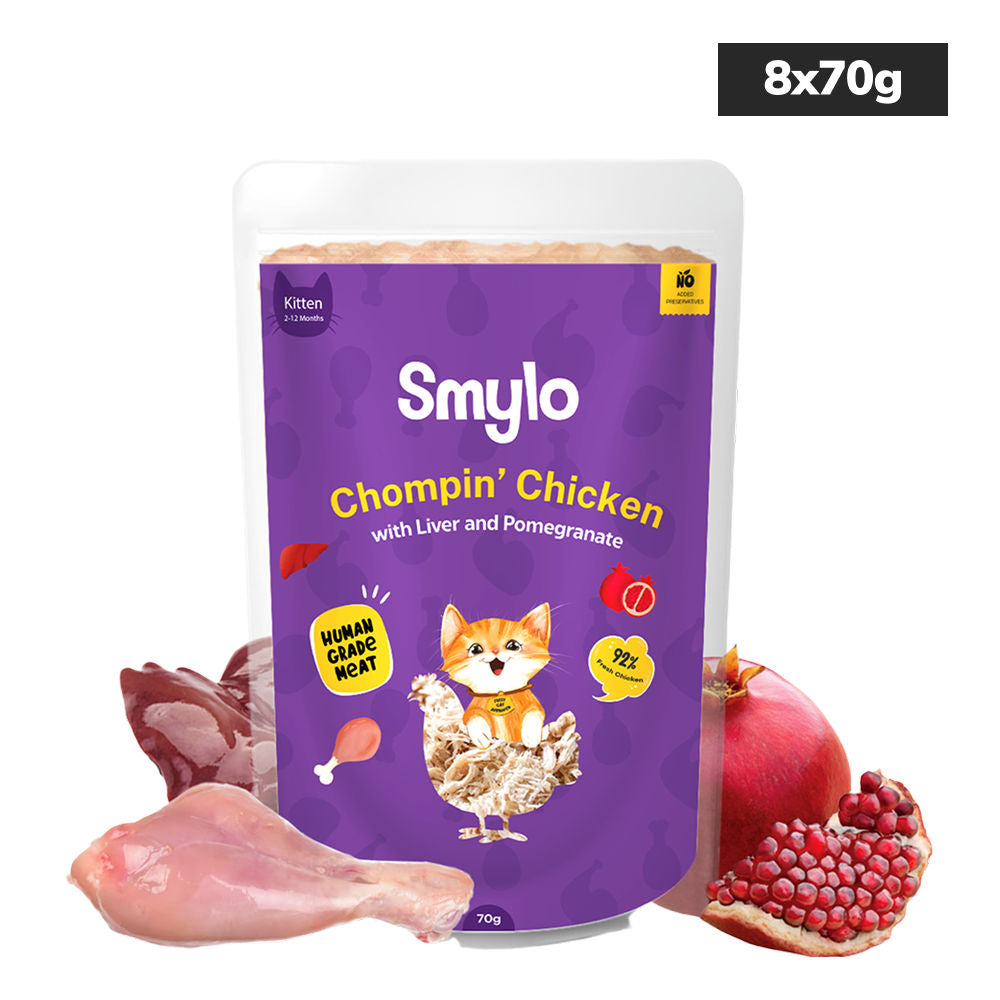 Smylo Chicken Liver And Pomergranate Fresh And No Preservative Kitten Cat Wet Food