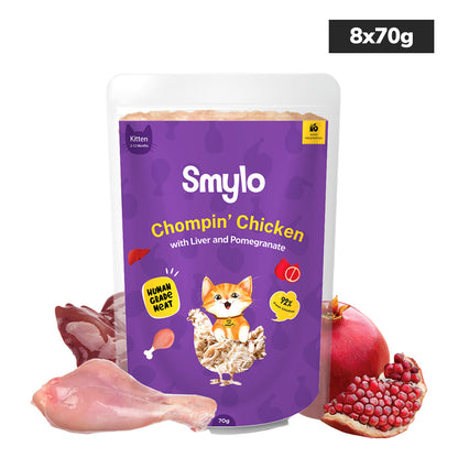 Smylo Chicken Liver And Pomergranate Fresh And No Preservative Kitten Cat Wet Food